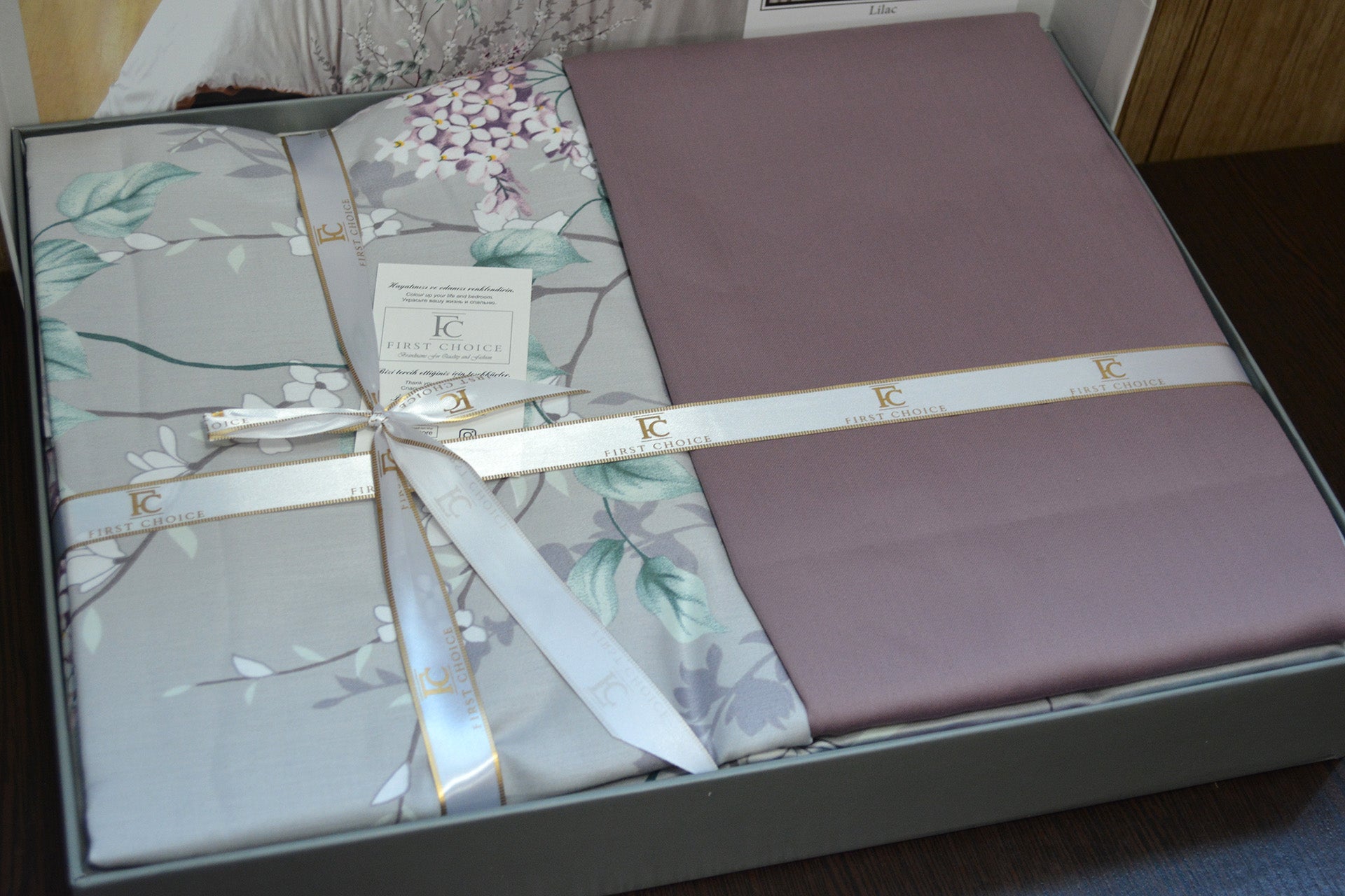 Постільна білизна First Choice Cotton Satin 160х220 Wisteria Lilac