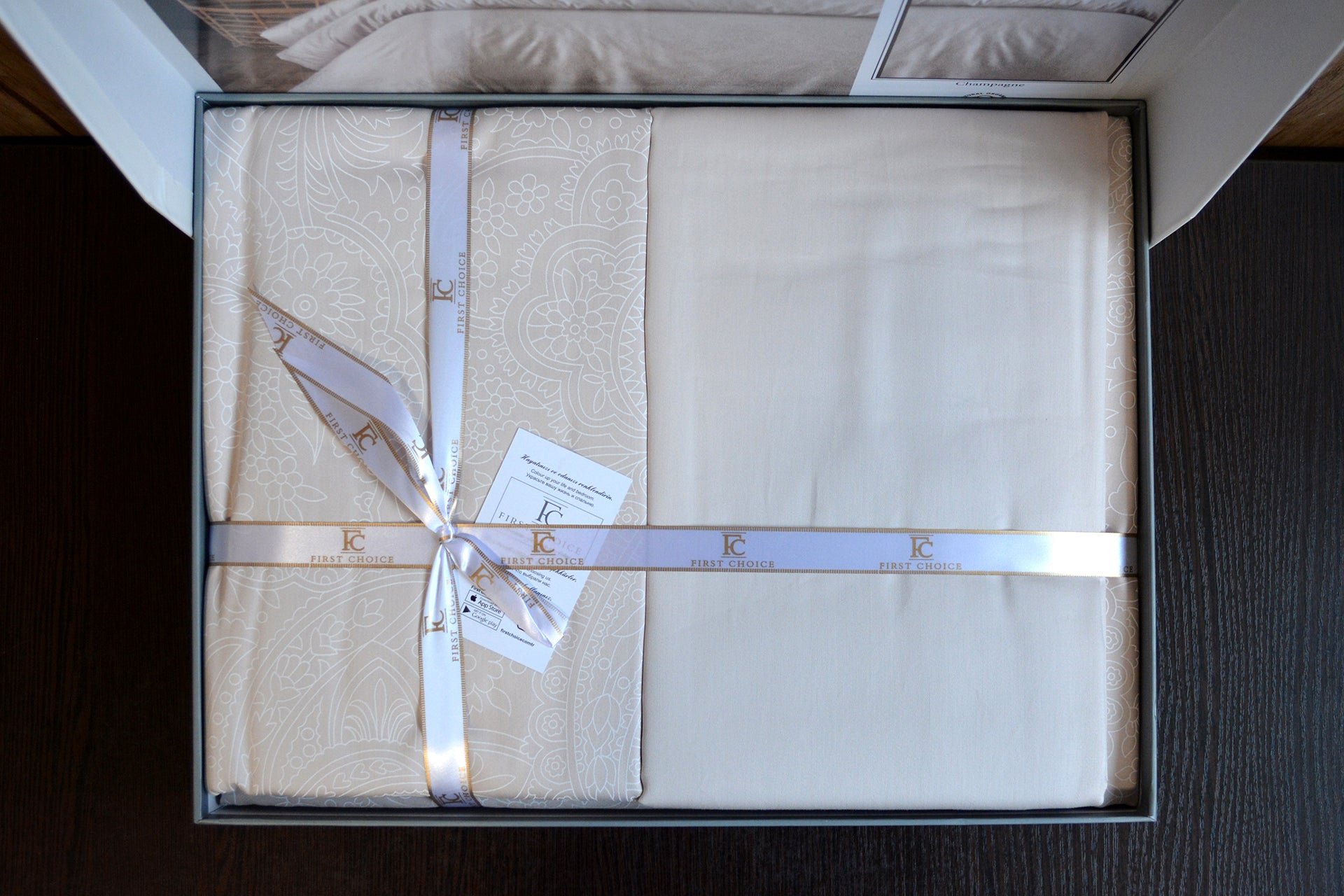 Постільна білизна First Choice Cotton Satin 160х220  Neva Champagne