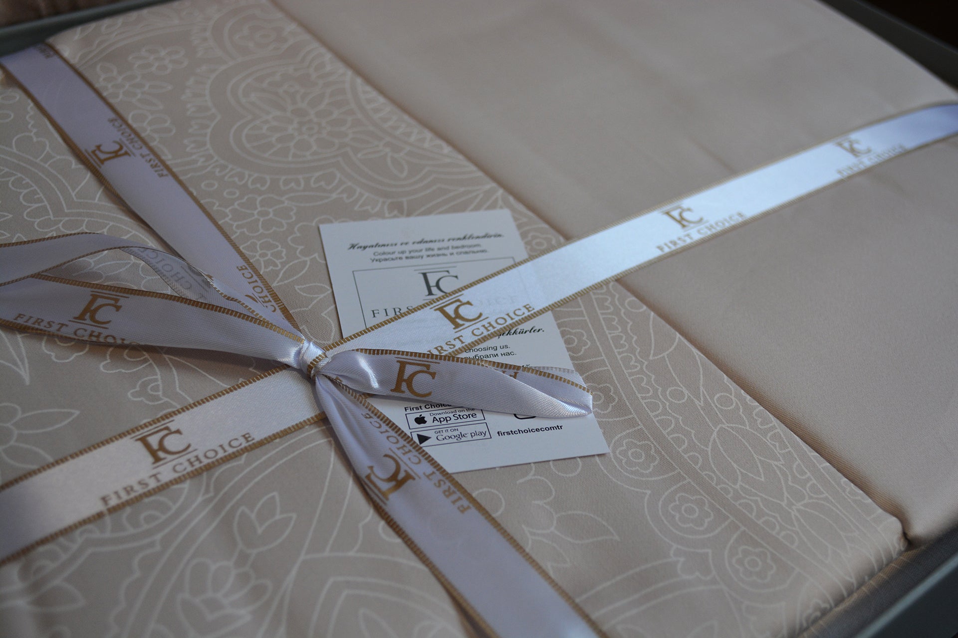 Постільна білизна First Choice Cotton Satin 160х220  Neva Champagne