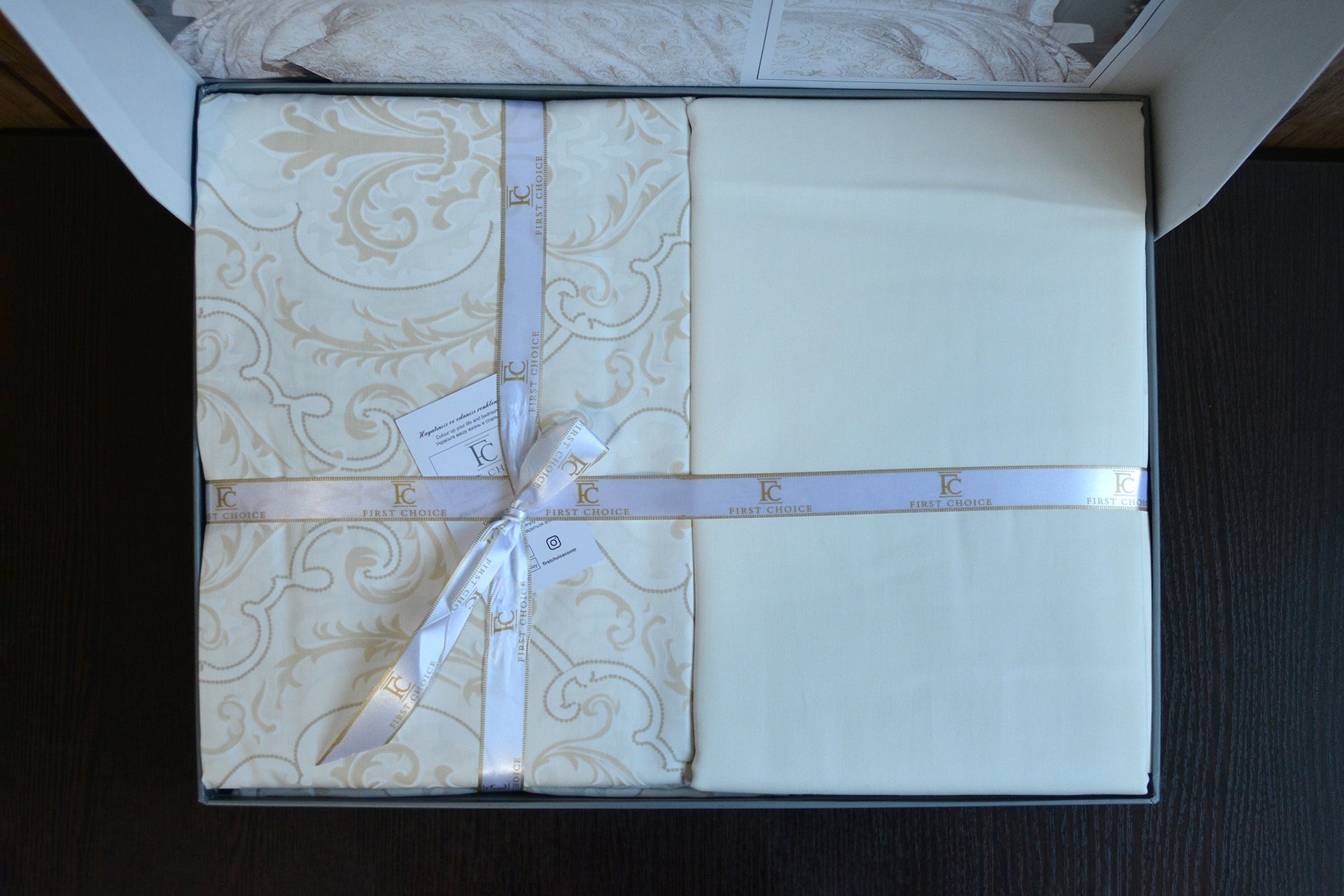 Постільна білизна First Choice Cotton Satin 160х220 Delmor Cream