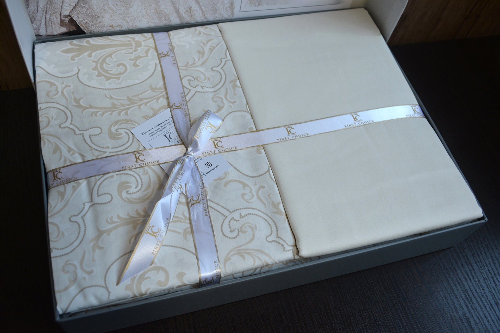 Постільна білизна First Choice Cotton Satin 160х220 Delmor Cream
