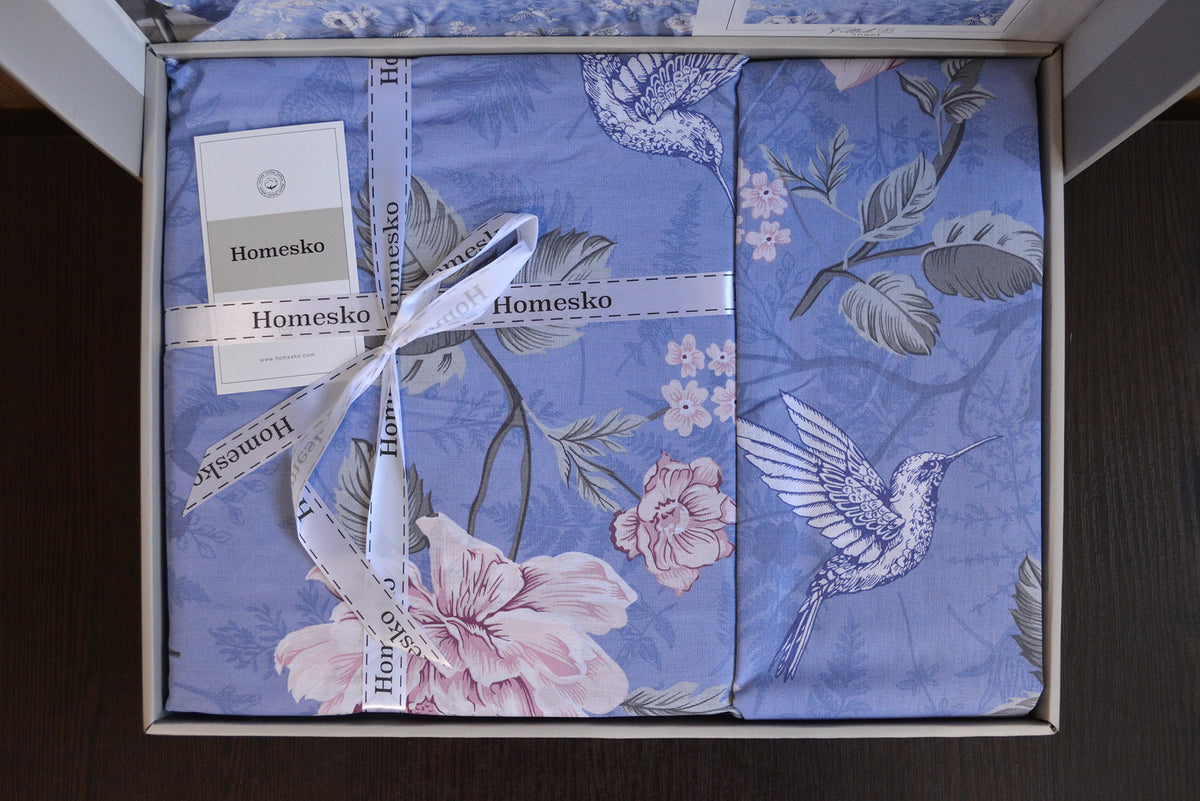 Постільна білизна First Choice Homesko Ranforse 200 х 220 см Ibiza Indigo