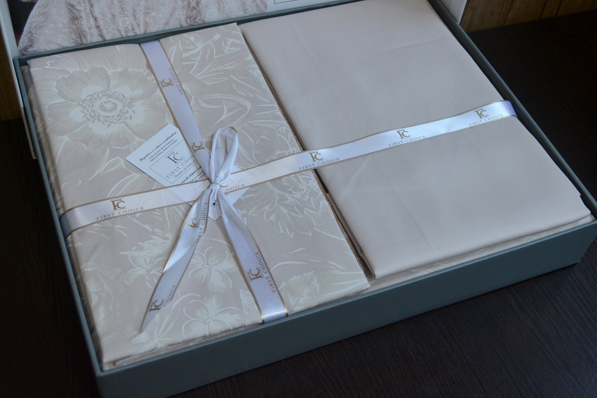 Постільна білизна First Choice Cotton Satin 200х220 Advina Champagne