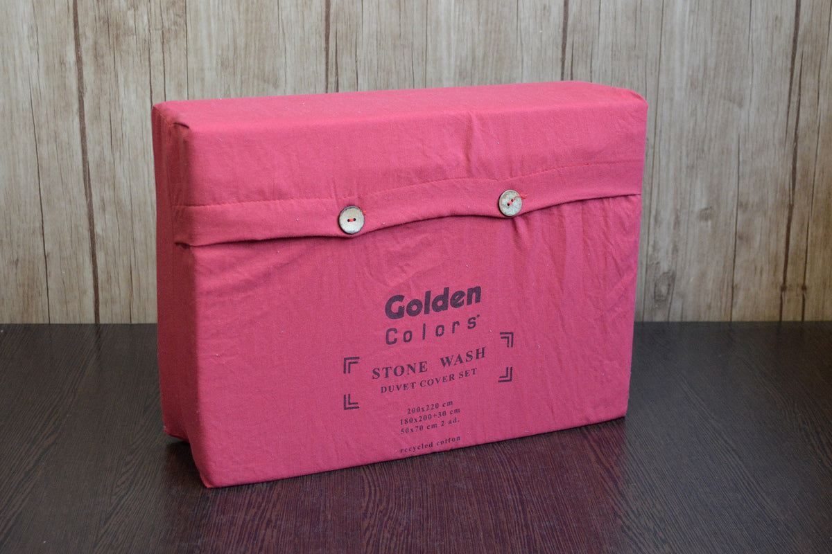 Постільна білизна Golden Colors Stonewashed 200 х 220 см Red (перероблена бавовна)