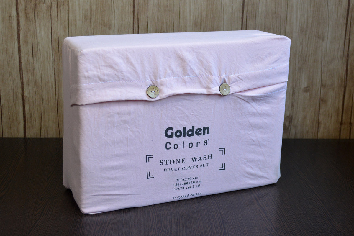 Постільна білизна Golden Colors Stonewashed 200 х 220 см Pink (перероблена бавовна)
