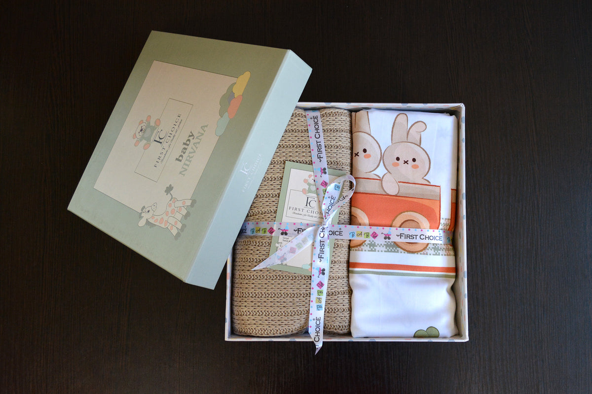 Постільна білизна для новонароджених з пледом First Choice Baby Digital Satin Nirvana 100х150 см. Toys