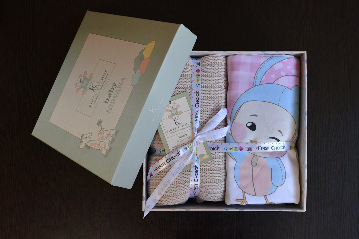 Постільна білизна для новонароджених з пледом First Choice Baby Digital Satin Nirvana 100х150 см. Wenny