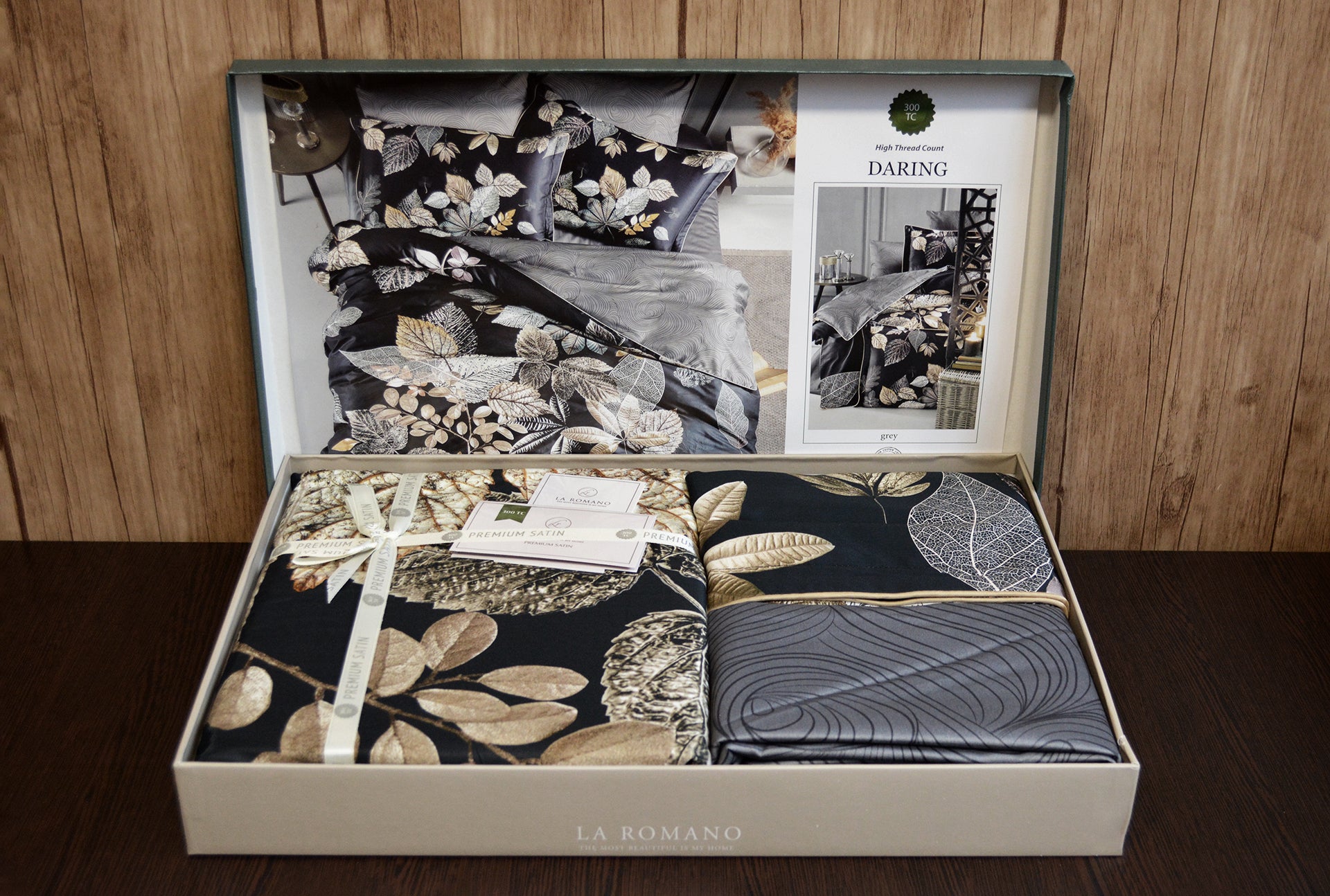 Постільна білизна La Romano Premium Satin 200×220 см Daring Grey
