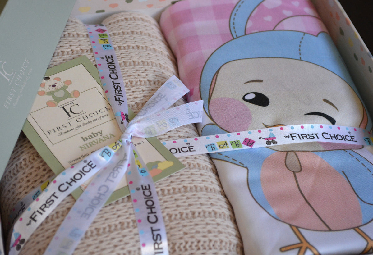 Постільна білизна для новонароджених з пледом First Choice Baby Digital Satin Nirvana 100х150 см. Wenny
