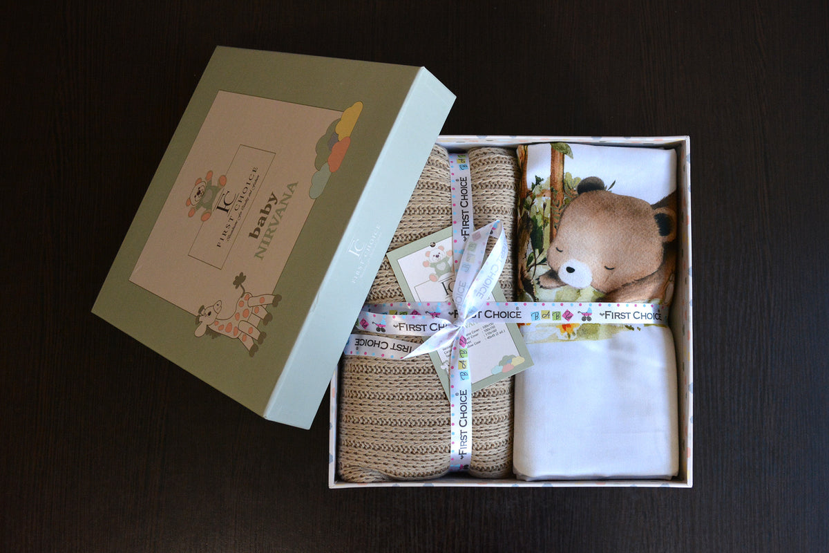 Постільна білизна для новонароджених з пледом First Choice Baby Digital Satin Nirvana 100х150 см. Nova
