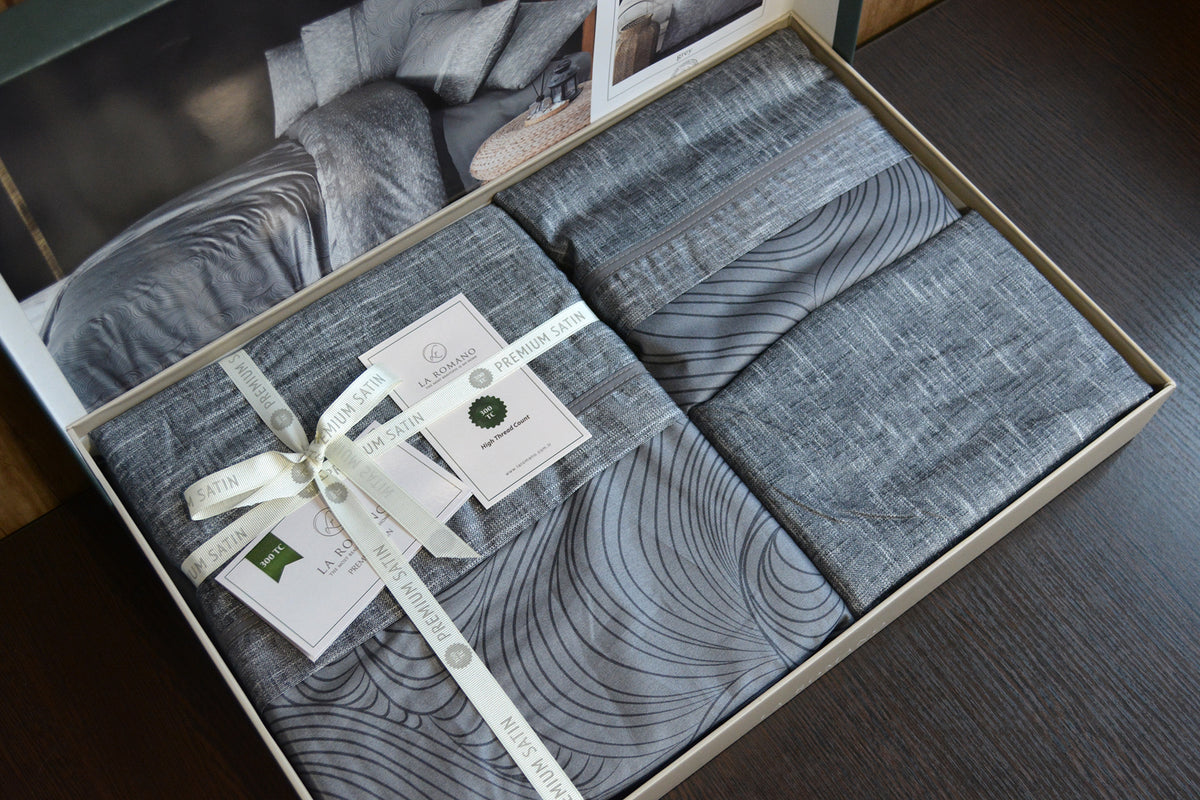 Постільна білизна La Romano Premium Satin 200×220 см Nesy Grey