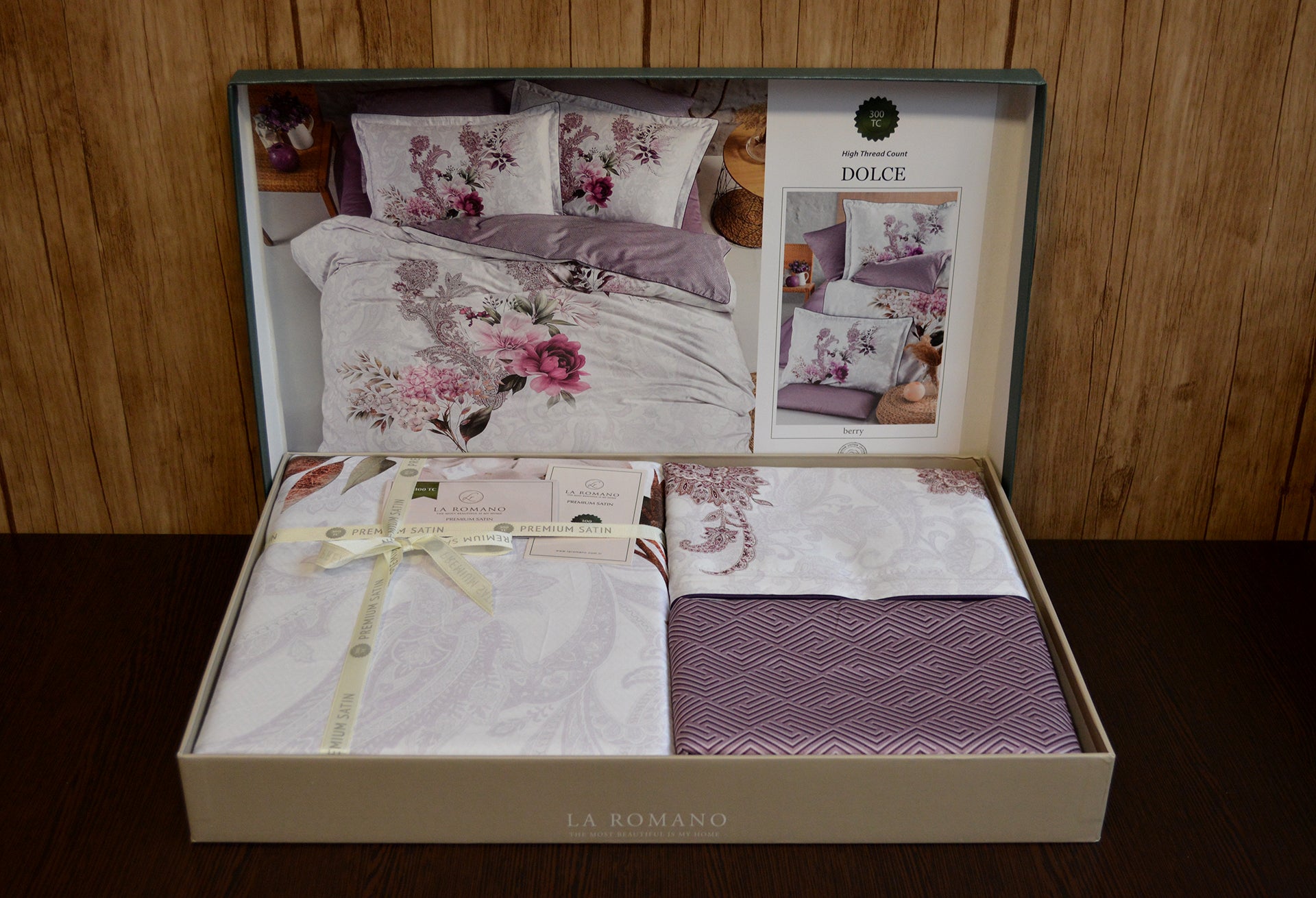 Постільна білизна La Romano Premium Satin 200×220 см Dolce Berry