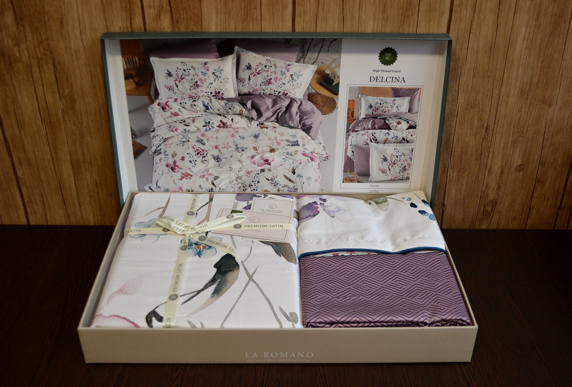 Постільна білизна La Romano Premium Satin 200×220 см Delcina Berry