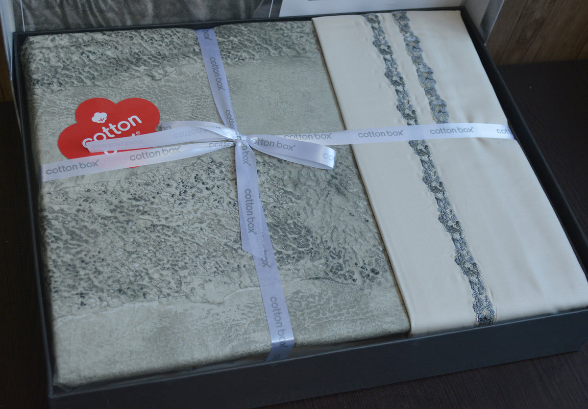 Комплект постільної білизни Cotton Box Elite Saten 200×220 Sendero Haki