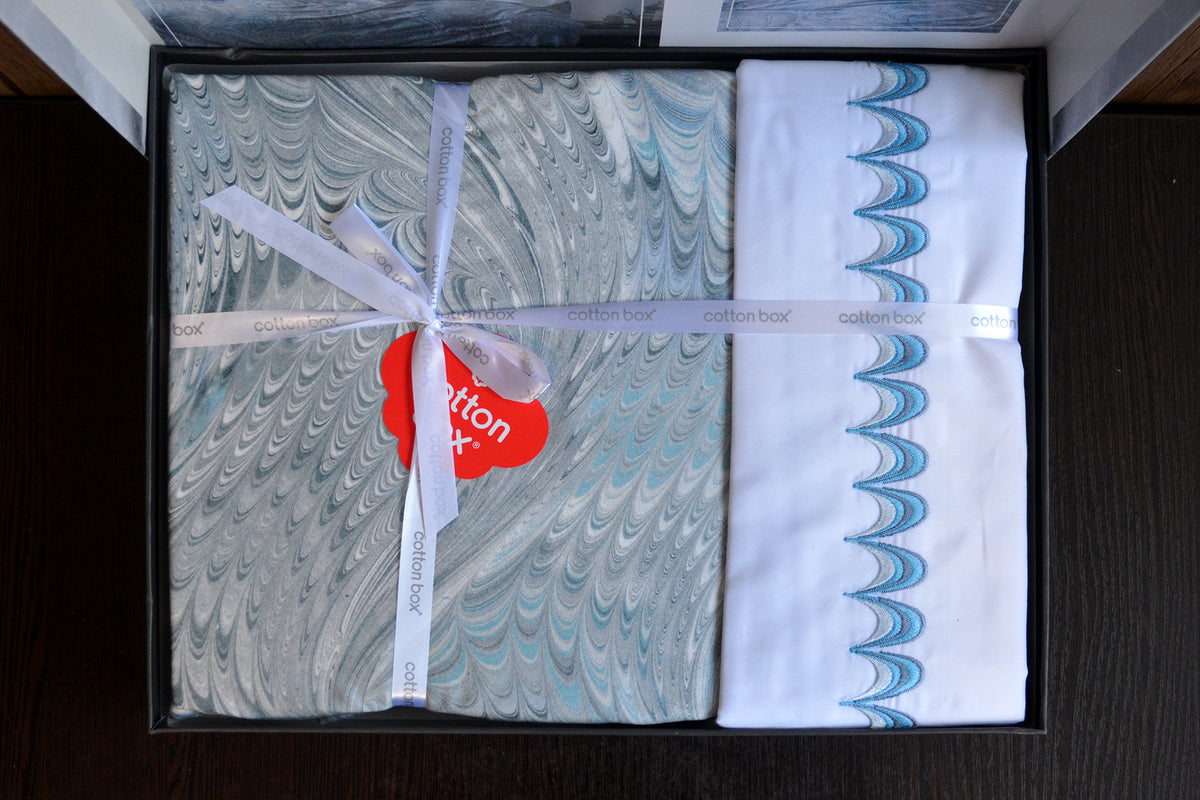 Комплект постільної білизни Cotton Box Elite Saten 200×220 Stilla Mavi