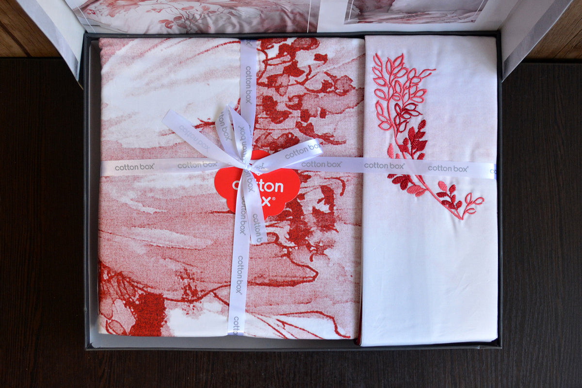 Комплект постільної білизни Cotton Box Elite Saten 200×220 Gules Kirmizi
