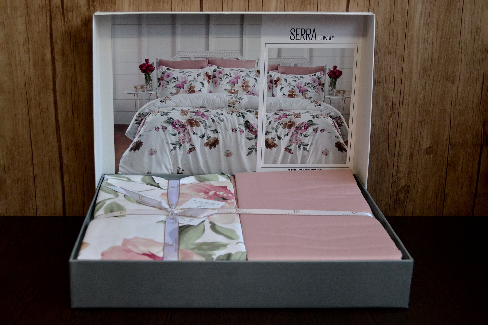 Постільна білизна First Choice Cotton Satin 200х220 Serra Powder