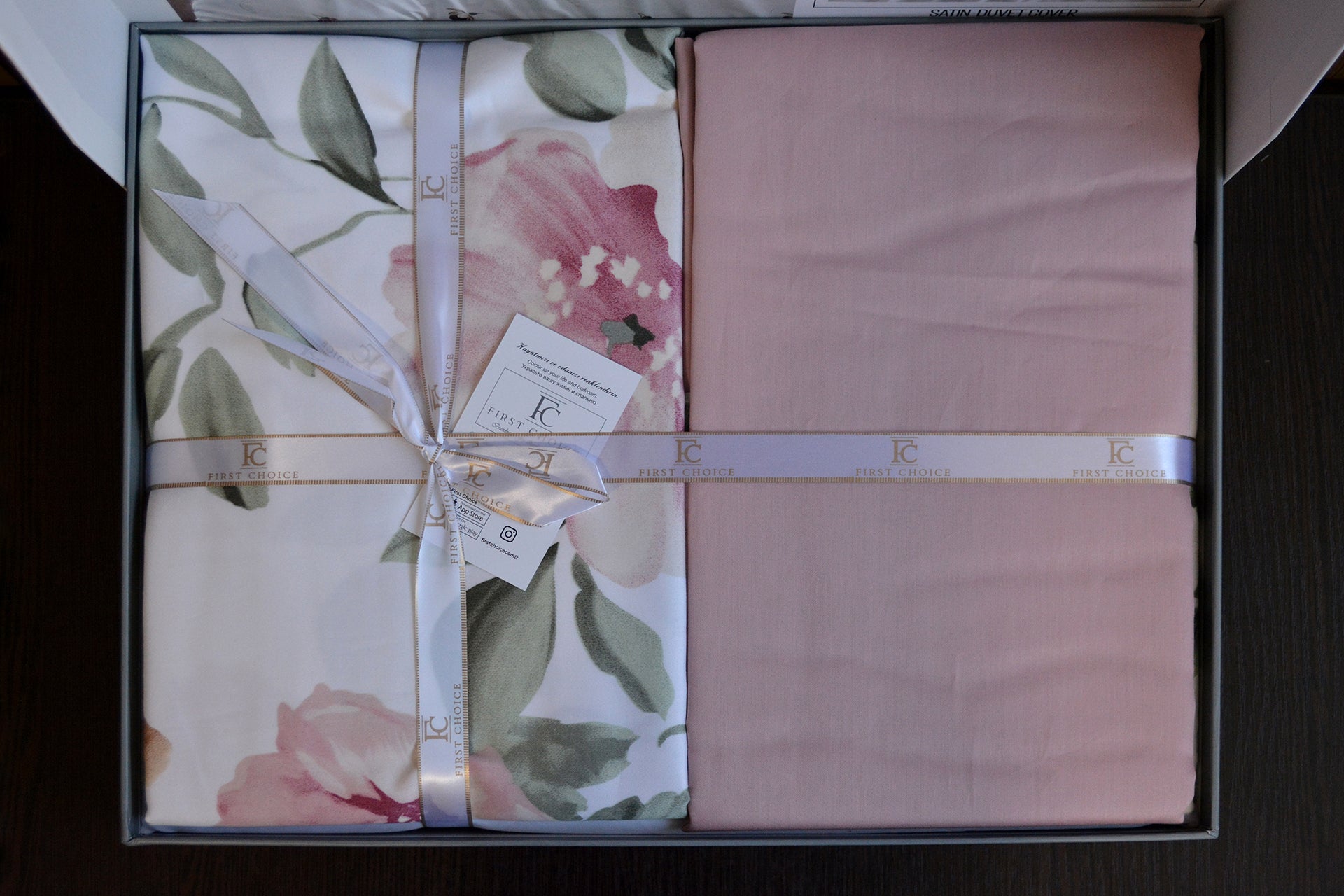 Постільна білизна First Choice Cotton Satin 200х220 Serra Powder