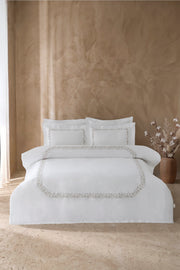 Комплект постільної білизни Dantela Digital Satin 200х220 см Delia Bej