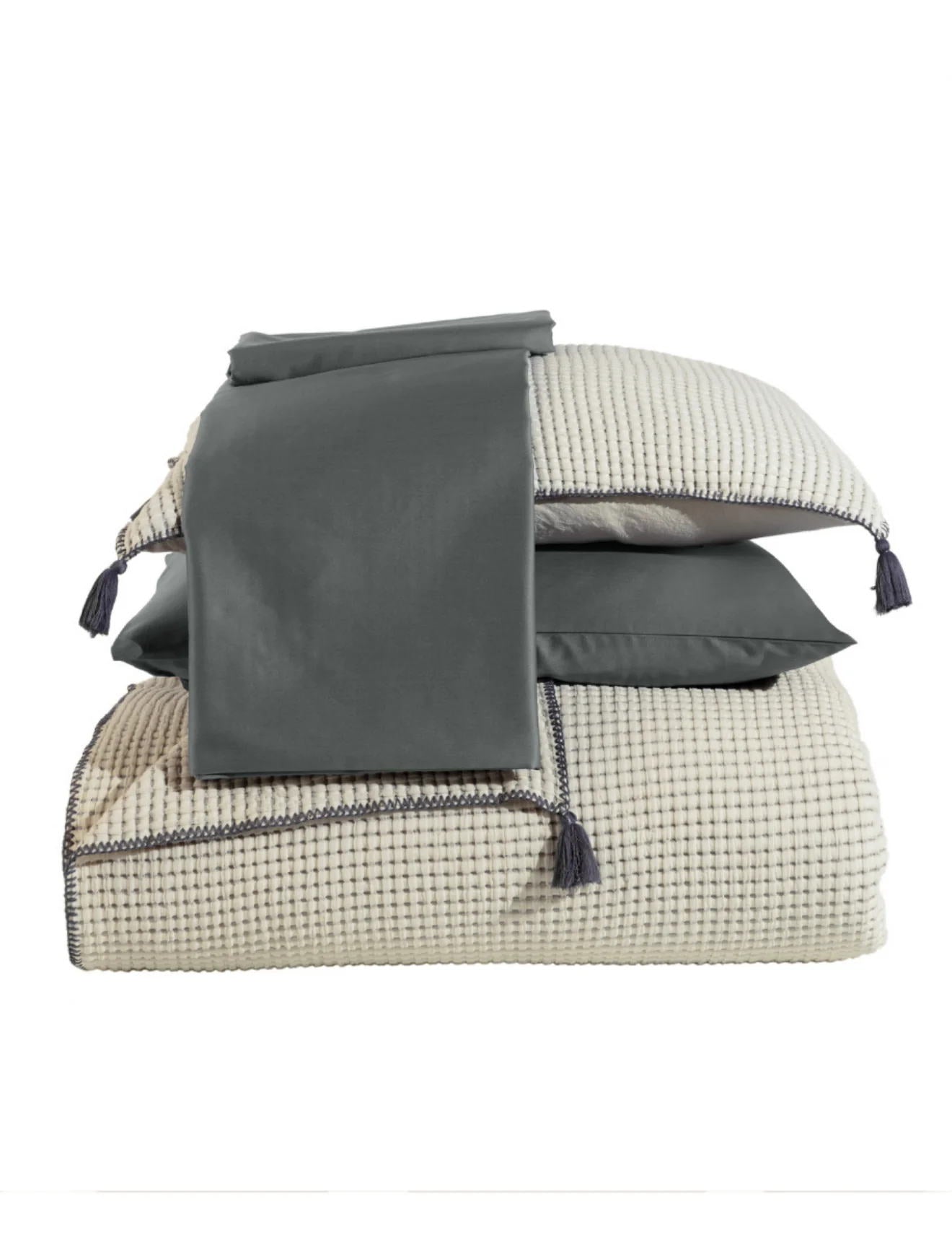 Постільна білизна з покривалом Dantela Satin 240 x 260 см Drina Antrasit