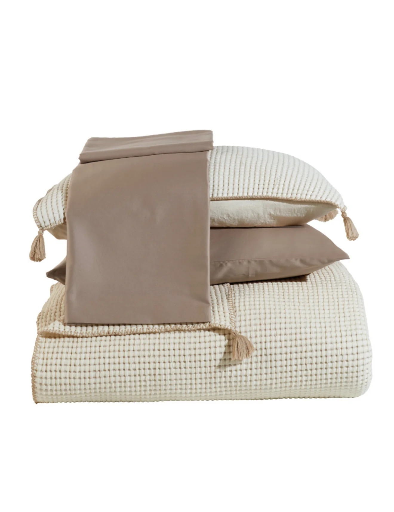 Постільна білизна з покривалом Dantela Satin 240 x 260 см Drina Bej