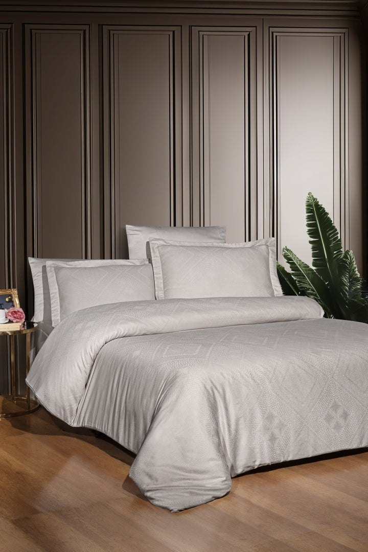 Постільна білизна First Choice Jacquard Satin 200 х 220 см Etnic Beige