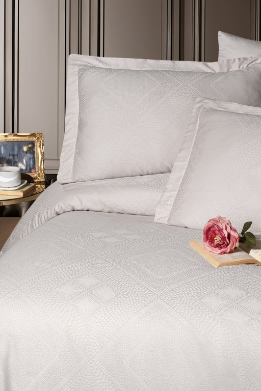 Постільна білизна First Choice Jacquard Satin 200 х 220 см Etnic Beige