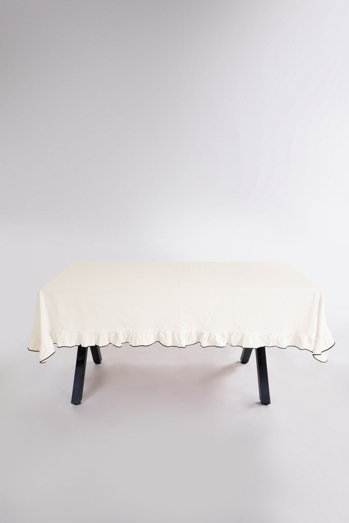 Скатертина з вареної бавовни Limasso Exclusive Esualte 160×220 см. Akdeniz Krem