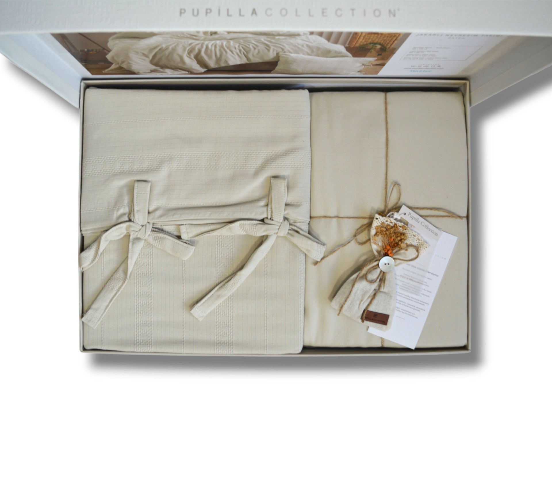 Постільна білизна Pupilla Natural Series 200 х 220 см Erica Bej