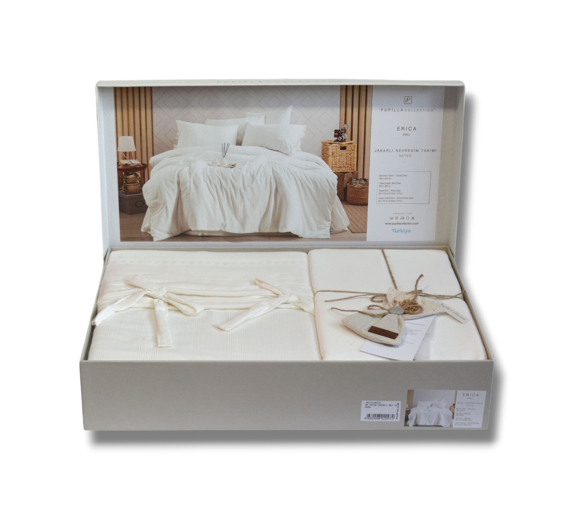 Постільна білизна  Pupilla Natural Series 200 х 220 см Erica Ekru