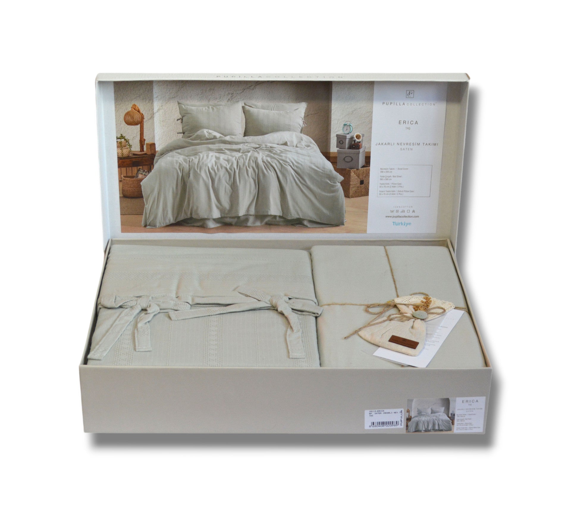 Постільна білизна Pupilla Natural Series 200 х 220 см Erica Tas