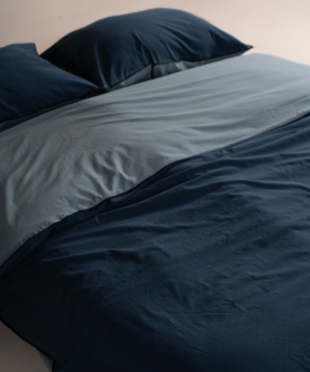 Постільна білизна Limasso Stonewashed Essualte 200 х 220 см Akdeniz Mavisi - Dress Blue