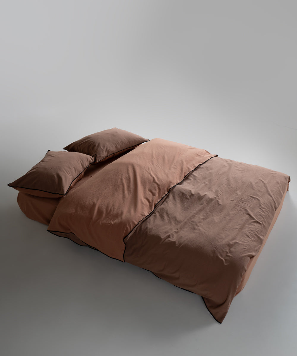 Постільна білизна Limasso Stonewashed Essualte 200 х 220 см Commenser - Woodsmoke