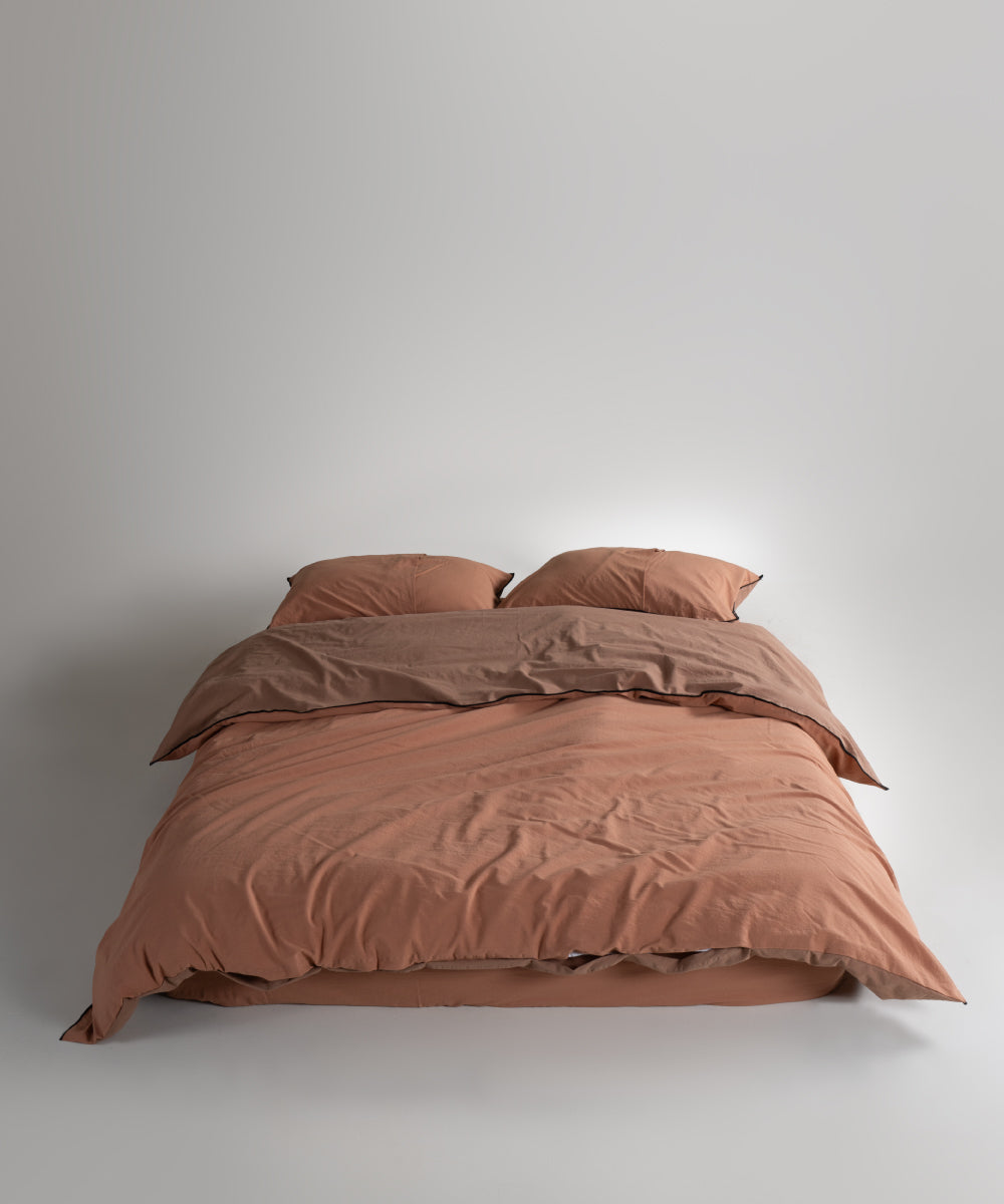 Постільна білизна Limasso Stonewashed Essualte 200 х 220 см Commenser - Woodsmoke