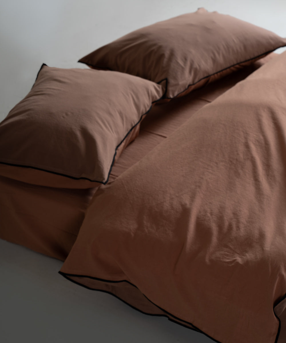 Постільна білизна Limasso Stonewashed Essualte 200 х 220 см Commenser - Woodsmoke
