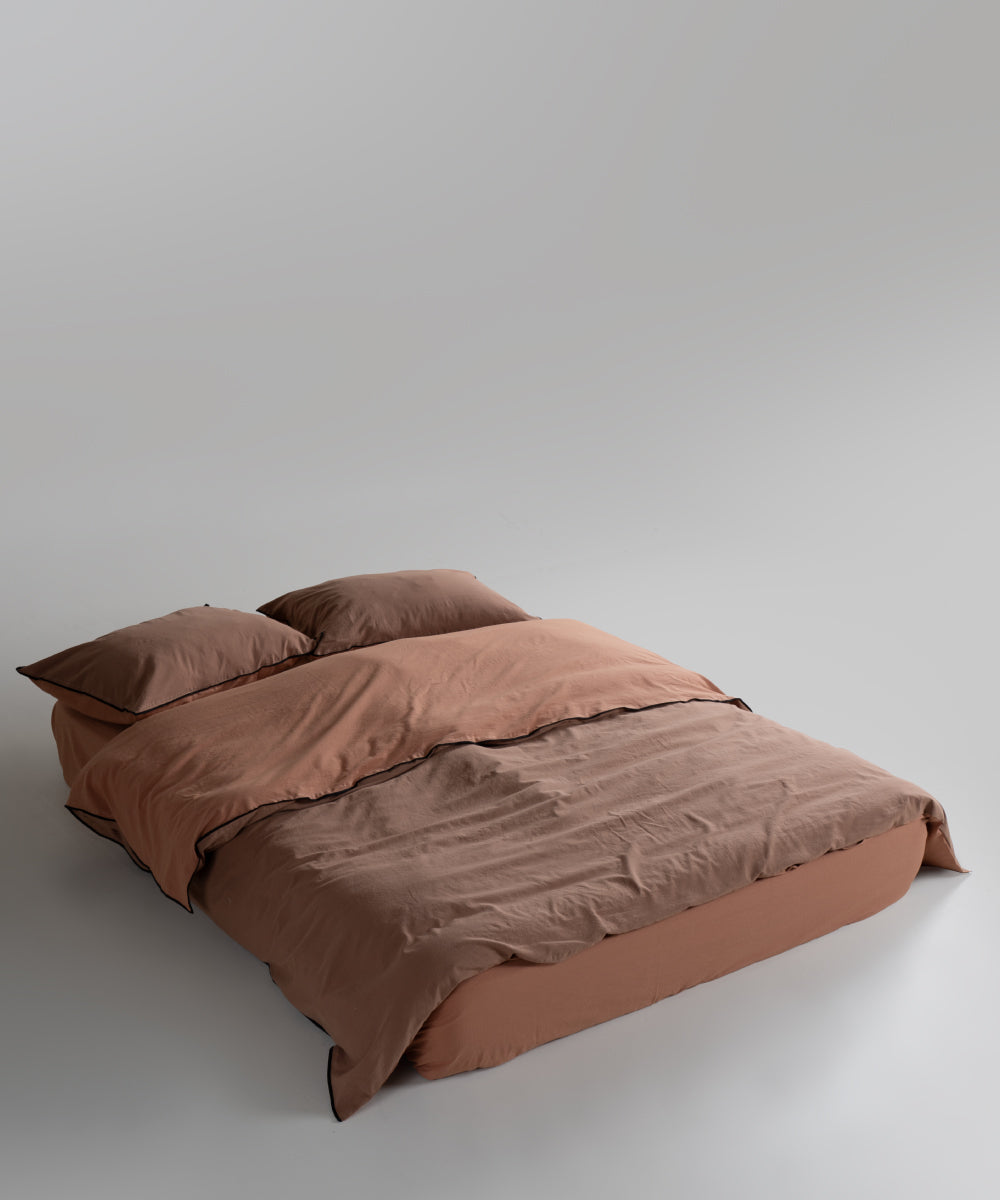 Постільна білизна Limasso Stonewashed Essualte 200 х 220 см Commenser - Woodsmoke
