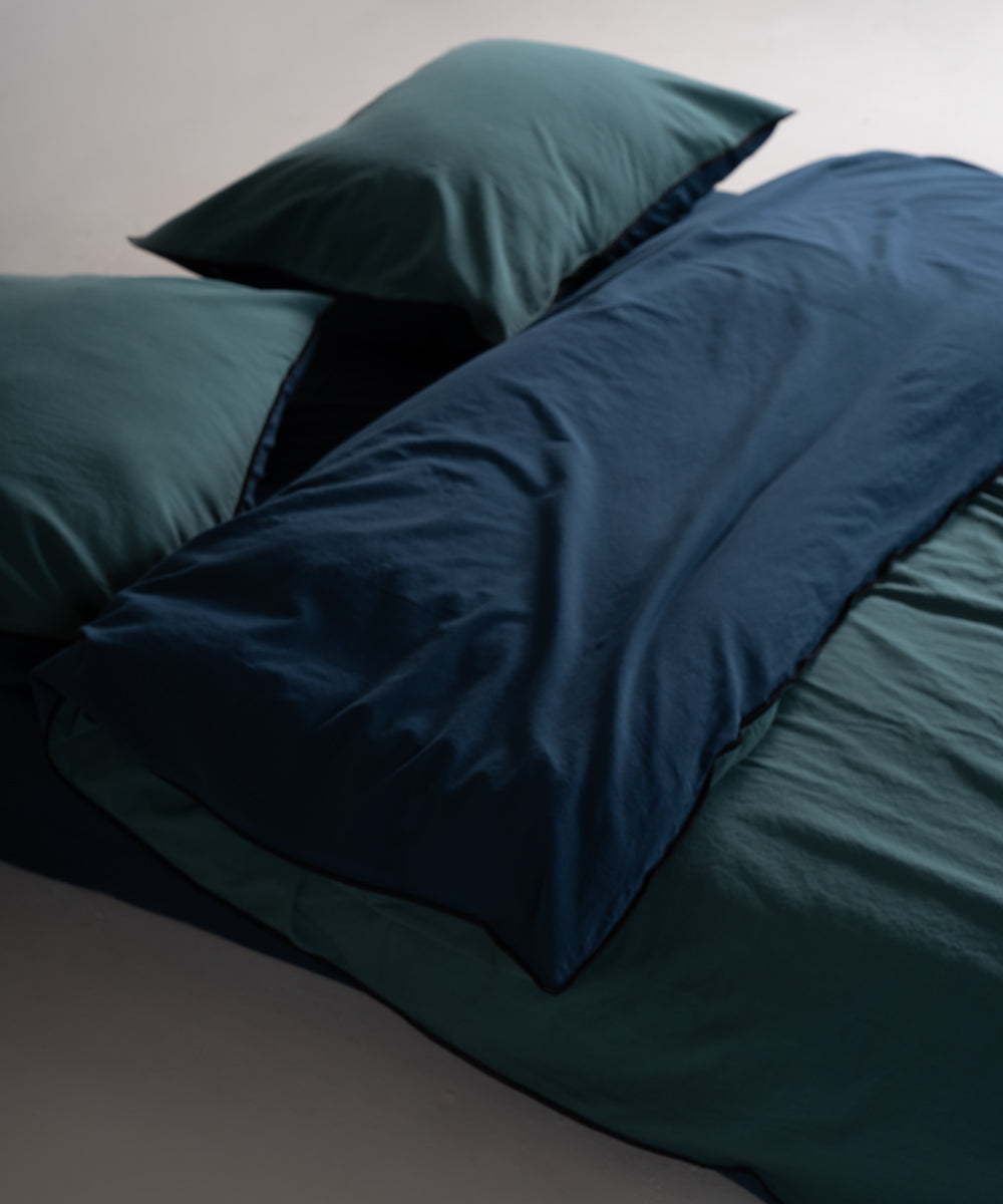 Постільна білизна Limasso Stonewashed Essualte 200 х 220 см Dress Blue - Dark Green