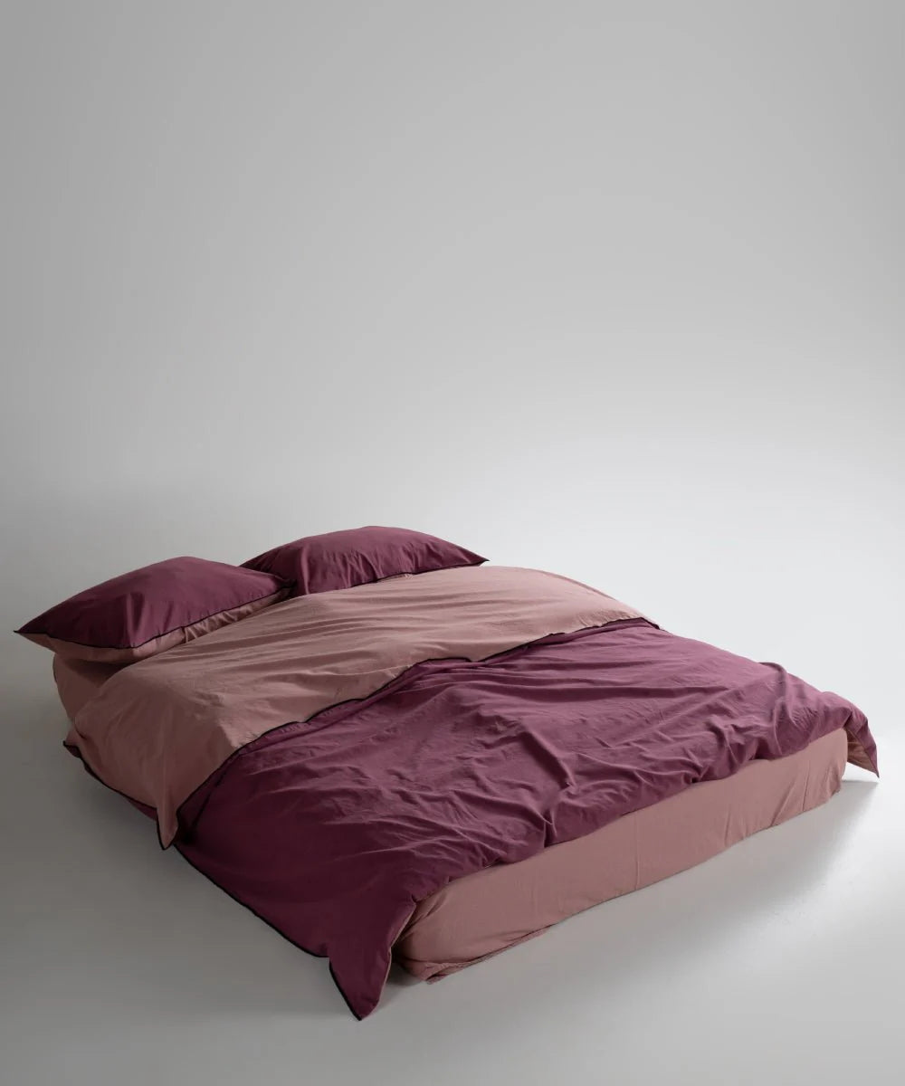 Постільна білизна Limasso Stonewashed Essualte 200 х 220 см Old Rose - Raspberry