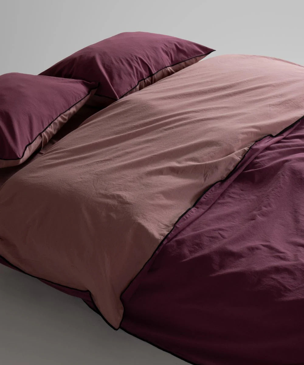 Постільна білизна Limasso Stonewashed Essualte 200 х 220 см Old Rose - Raspberry