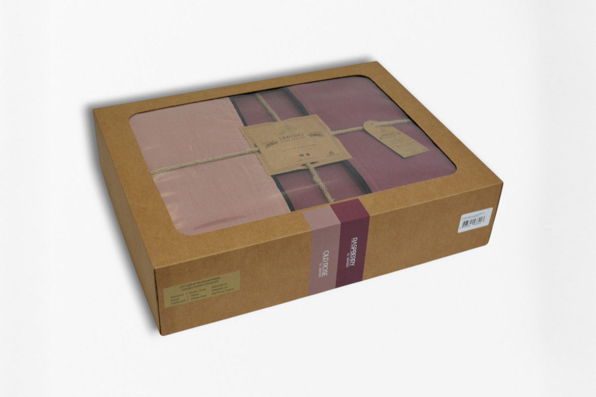 Постільна білизна Limasso Stonewashed Essualte 200 х 220 см Old Rose - Raspberry