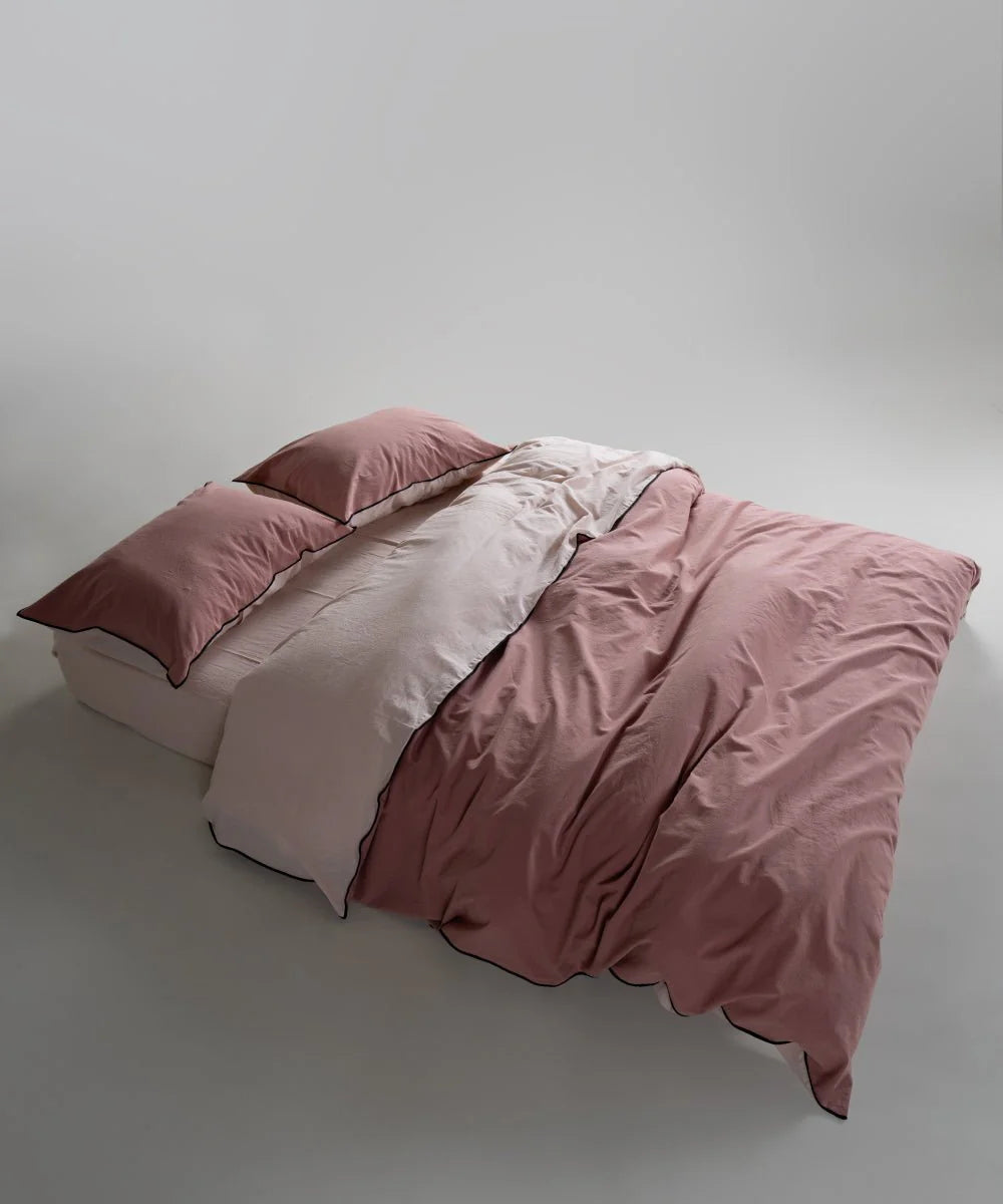 Постільна білизна Limasso Stonewashed Essualte 200 х 220 см Pristine - Old Rose