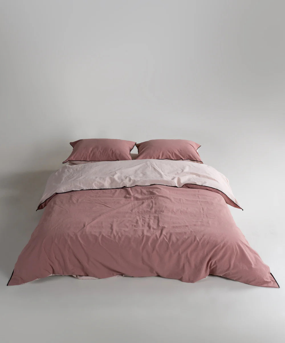 Постільна білизна Limasso Stonewashed Essualte 200 х 220 см Pristine - Old Rose