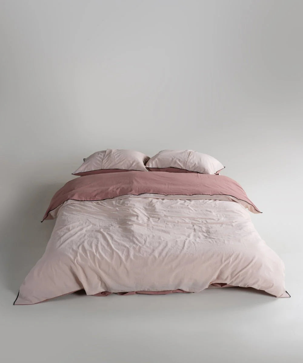 Постільна білизна Limasso Stonewashed Essualte 200 х 220 см Pristine - Old Rose