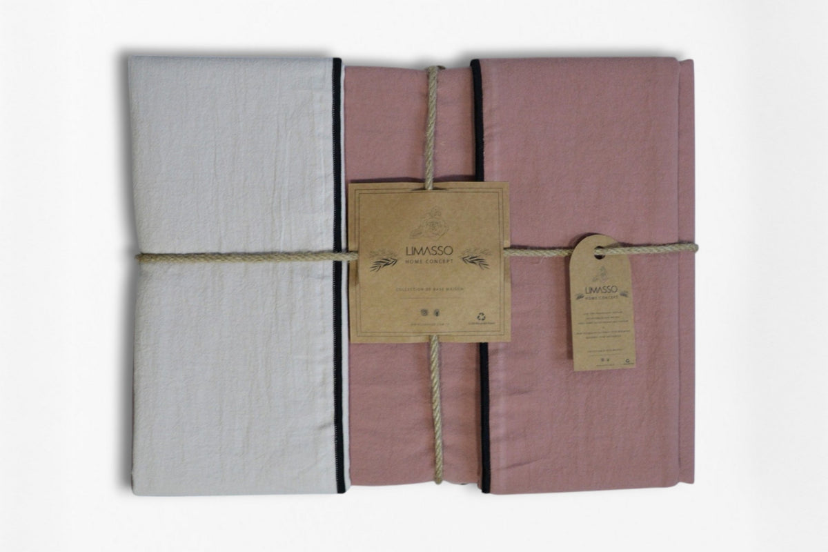 Постільна білизна Limasso Stonewashed Essualte 200 х 220 см Pristine - Old Rose