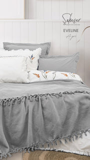 Комплект постільної білизни Saheser Stonewashed Eveline 200 х 220 см  A.Gri