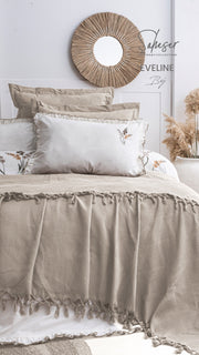 Комплект постільної білизни Saheser Stonewashed Eveline 200 х 220 см Bej