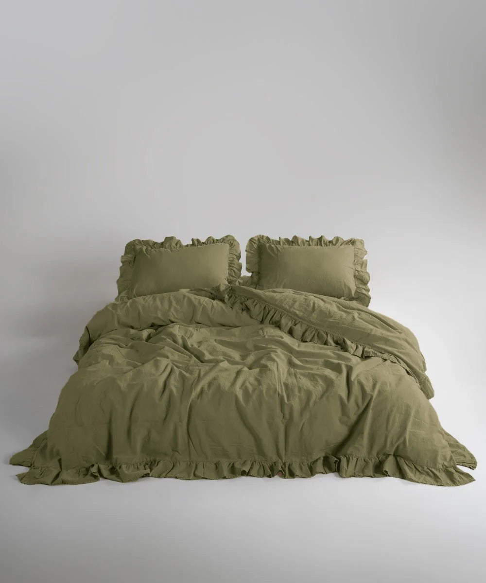 Постільна білизна Limasso Stonewashed Exclusive Ranforce 200 х 220 см Akdeniz Yesili