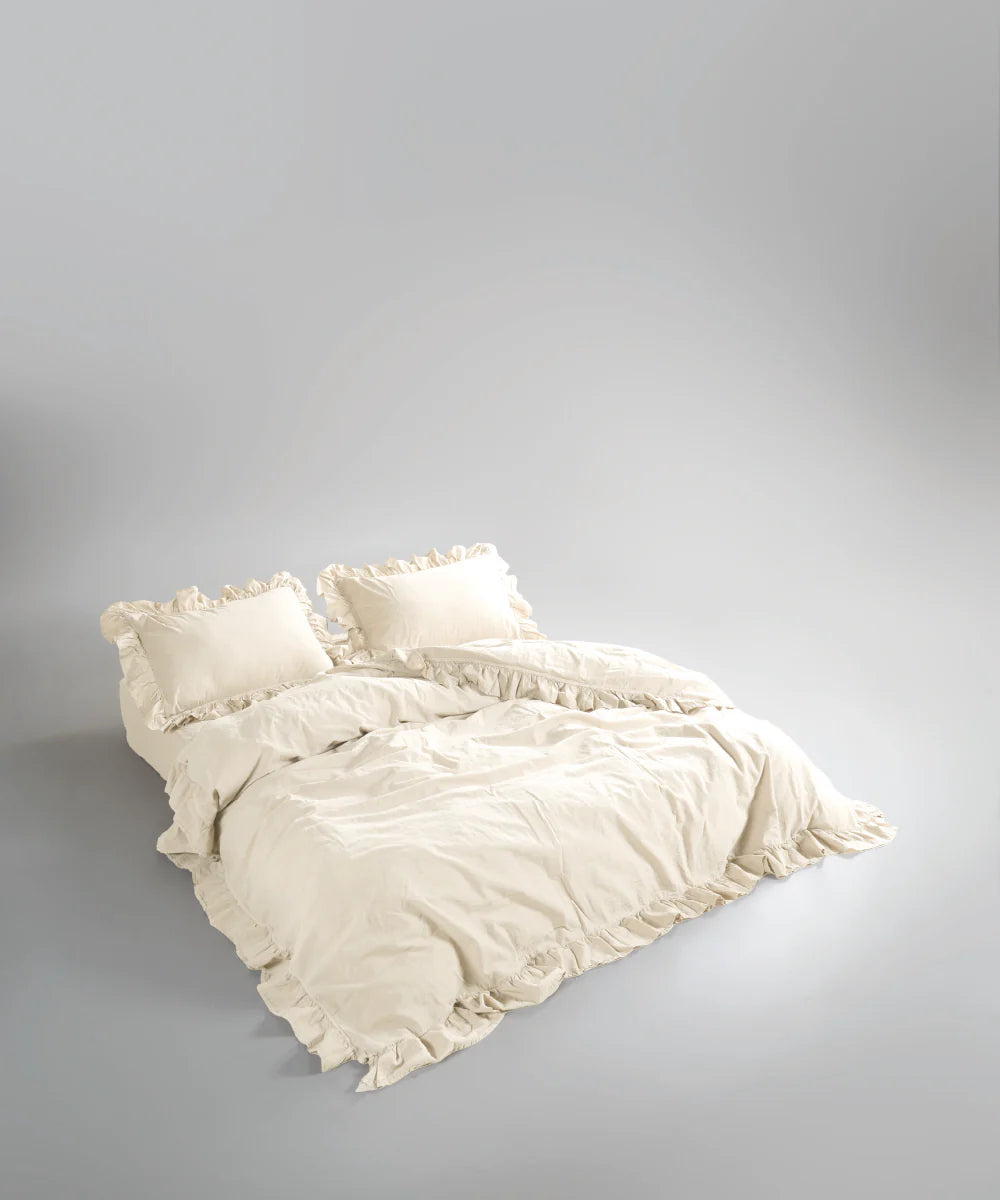 Постільна білизна Limasso Stonewashed Exclusive 200 х 220 см Akdeniz Krem