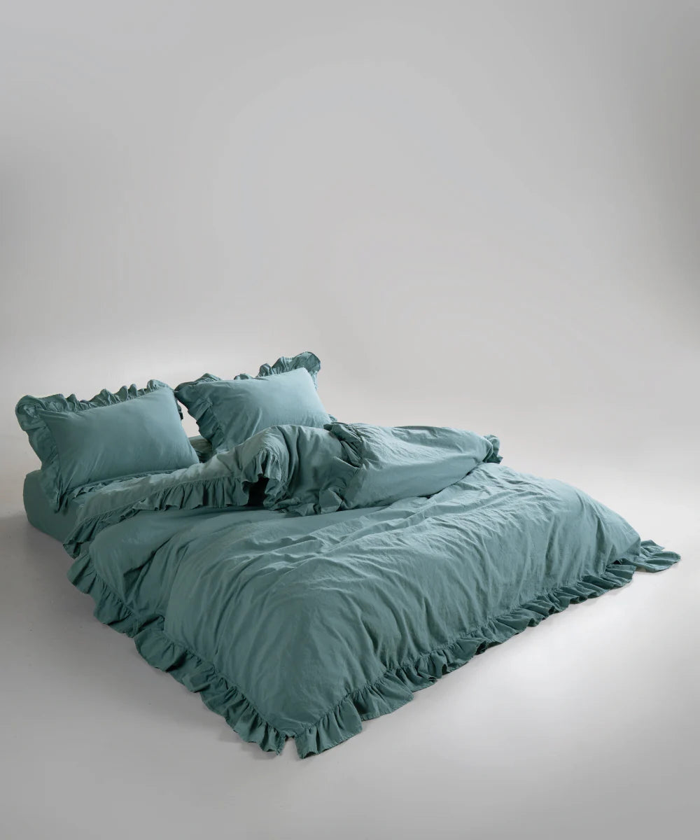 Постільна білизна Limasso Stonewashed Exclusive 160 х 220 см Akdeniz Mavisi