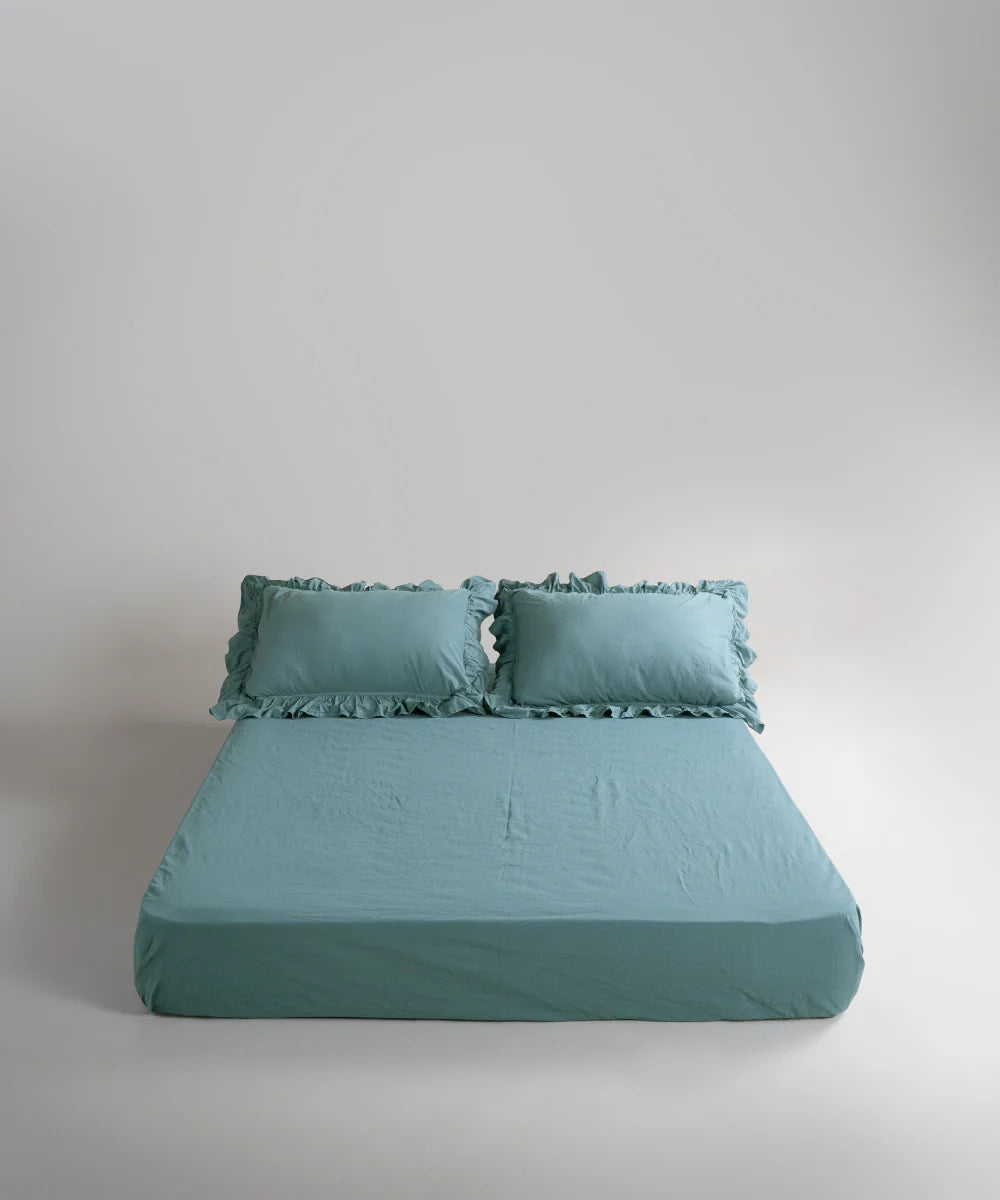 Постільна білизна Limasso Stonewashed Exclusive 160 х 220 см Akdeniz Mavisi
